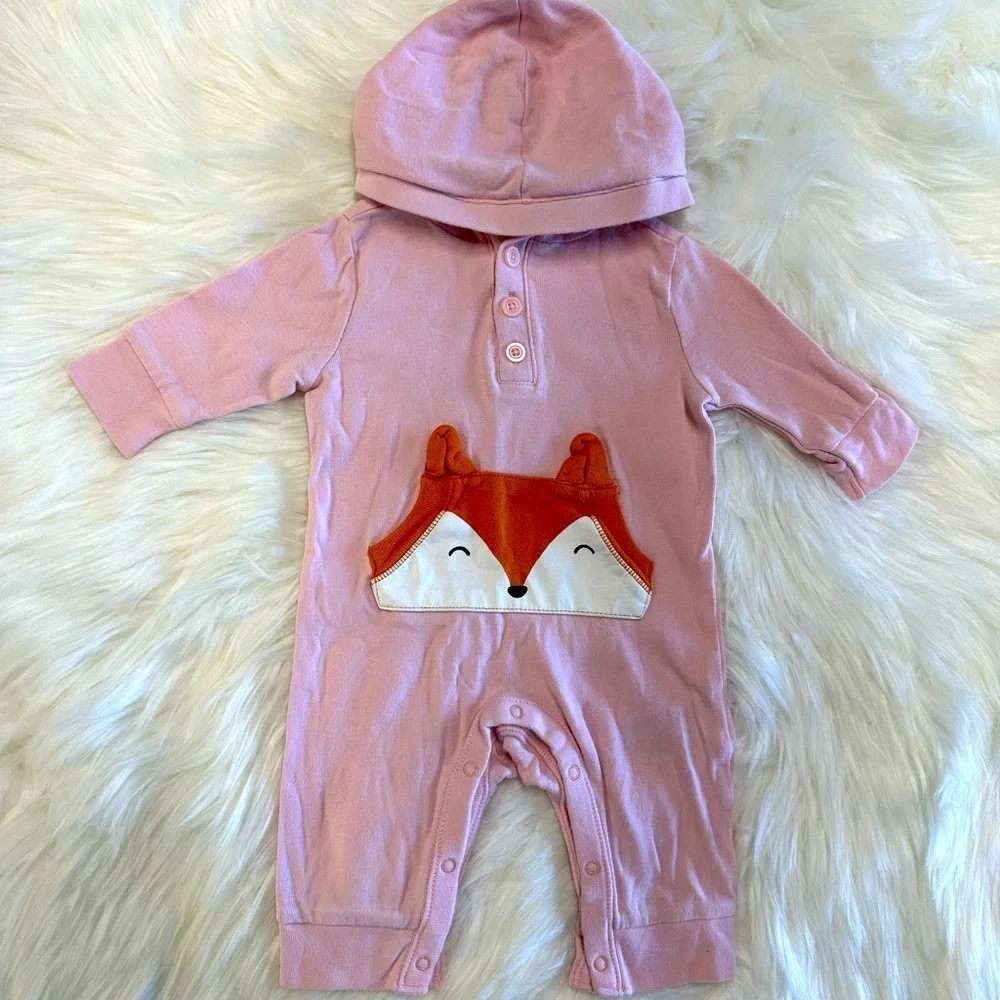 5/$30 Old Navy Fox Baby Girl Jumpsuit